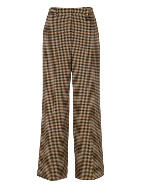  Lorena Antoniazzi Check-pattern Trousers - Brown 