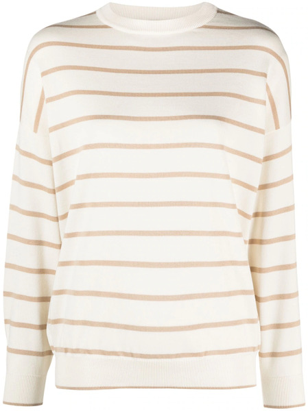  Lorena Antoniazzi Striped Fine-knit Jumper - Neutrals 