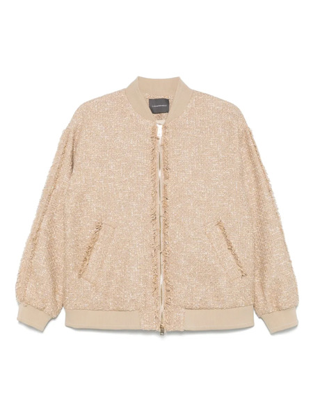  Lorena Antoniazzi Tweed Bomber Jacket - Neutrals 