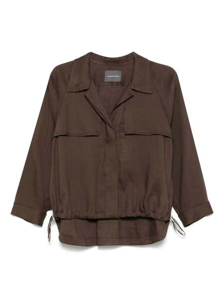  Lorena Antoniazzi Twill Shirt Jacket - Brown 
