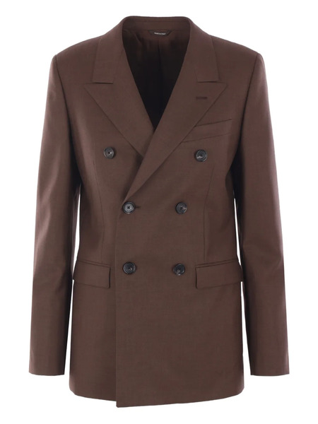  Loro Piana Double-breasted Wool Blazer - Brown 