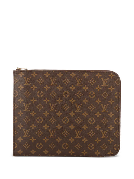  Louis Vuitton Pre-owned Documents Portfolio Pouch - Brown 