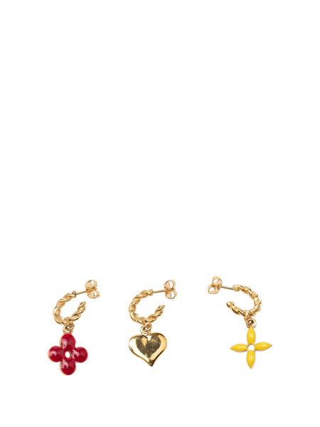  Louis Vuitton Pre-owned 2010-2026 Gold Plated Enamel Sweet Monogram Push Back Earrings Costume Earrings 