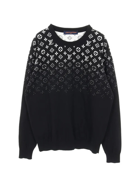  Louis Vuitton Pre-owned Gradient Knit Crew-neck Sweatshirt - Black 