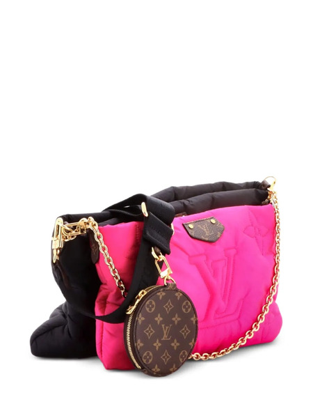  Louis Vuitton Pre-owned Maxi Multi Pochette Accessoires Monogram Quilted Econyl Nylon Crossbody Bag - Black 