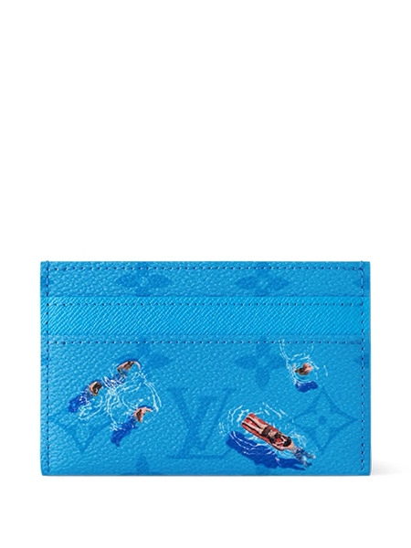  Louis Vuitton Pre-owned Monogram Double Card Holder - Blue 