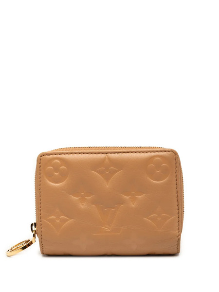  Louis Vuitton Pre-owned 2021-2026 Monogram Embossed Lambskin Lou Coussin Wallet Small Wallets - Brown 