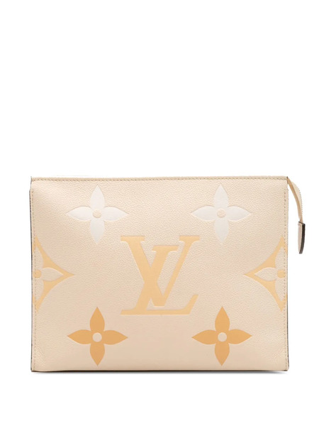  Louis Vuitton Pre-owned 2021-2025 Monogram Empreinte Giant By The Pool Toiletry Pouch 26 Clutch Bag - Brown 