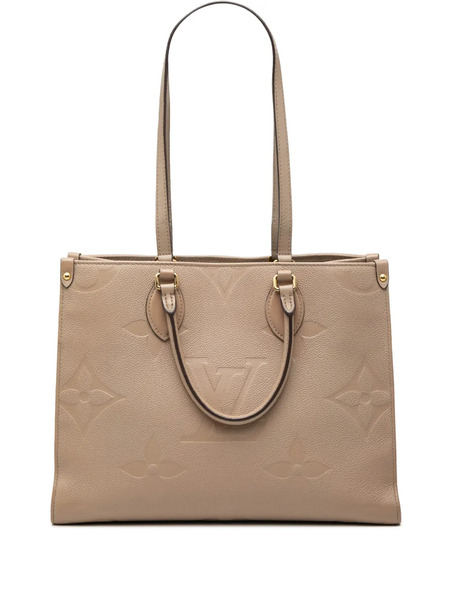 Louis Vuitton Pre-owned 2021 Monogram Empreinte Onthego Mm Satchel - Brown 