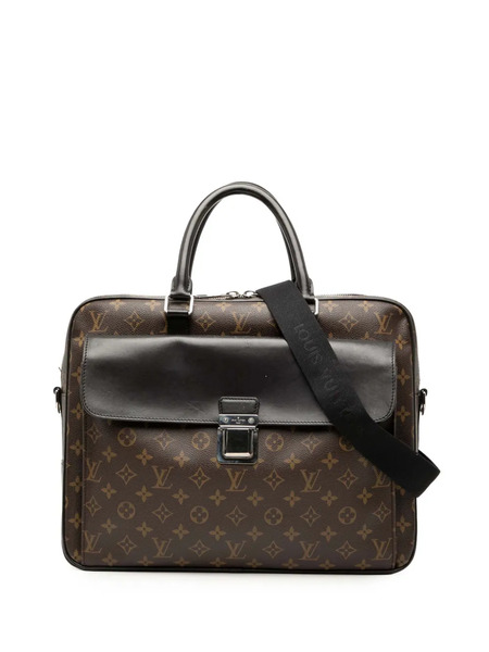  Louis Vuitton Pre-owned 2009 Monogram Macassar Soft Briefcase Business Bag - Brown 