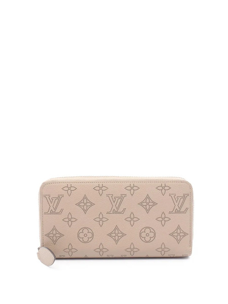  Louis Vuitton Pre-owned 2010-2026 Monogram Mahina Zippy Wallet Long Wallets - Brown 