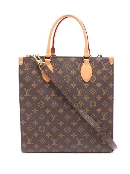  Louis Vuitton Pre-owned 2021-2025 Monogram Sac Plat Pm Satchel - Brown 