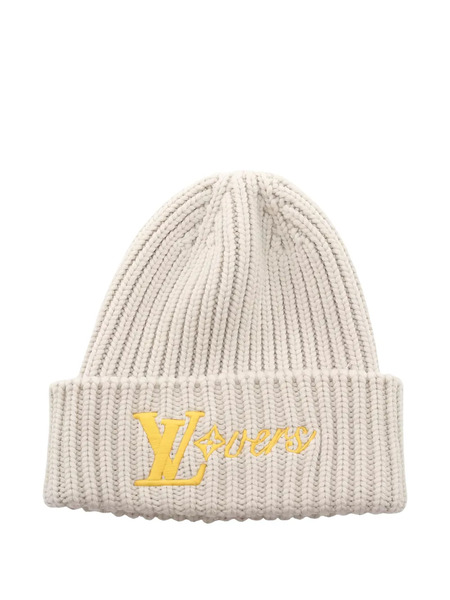  Louis Vuitton Pre-owned 2010s Lv-embroidery Beanie Hat - Neutrals 