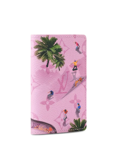  Louis Vuitton Pre-owned Skateboard-print Cardholder - Pink 