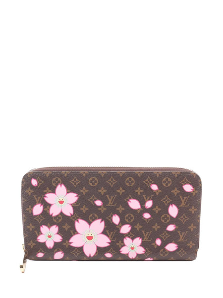  Louis Vuitton Pre-owned 2010-2026 Takashi Murakami Monogram Cherry Blossom Wallet Long Wallets - Brown 