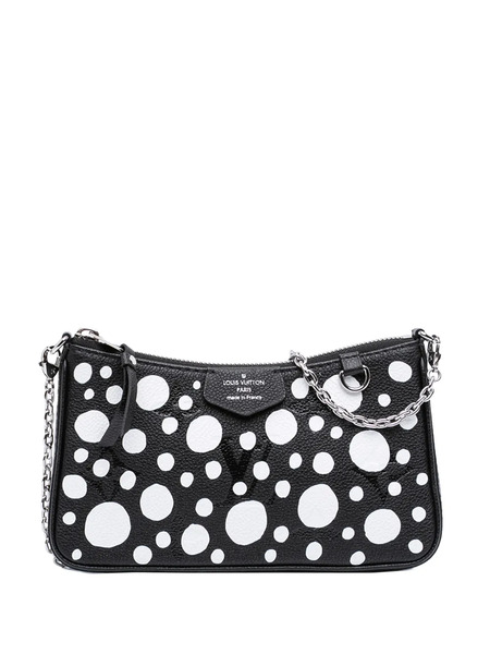  Louis Vuitton Pre-owned 2021-2025 Yayoi Kusama Monogram Giant Empreinte Infinity Dots Easy Pouch On Strap Satchel - Black 