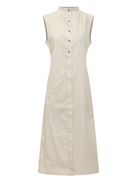  Loulou De Saison Pinstripe Sleeveless Dress - Neutrals 