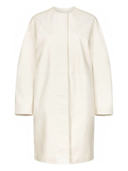  Loulou De Saison Single-breasted Collarless Coat - Neutrals 