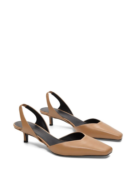  Loulou De Saison Square Toe Slingback Pumps - Neutrals 