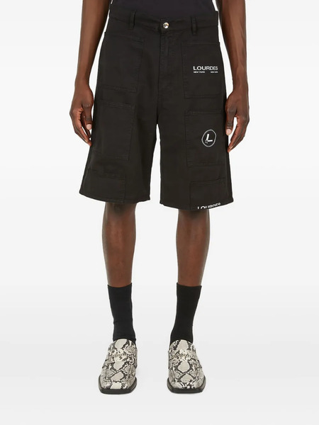  Lourdes Patch-pocket Shorts - Black 