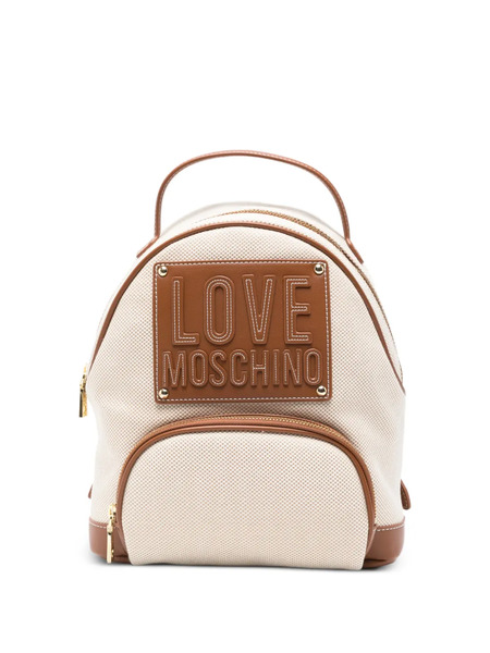  Love Moschino Embossed-logo Backpack - Neutrals 
