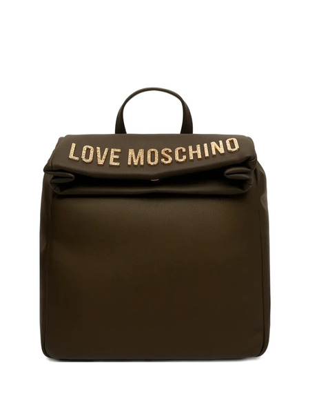  Love Moschino Logo Backpack - Green 