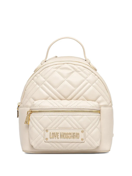  Love Moschino Quilted Backpack - Neutrals 