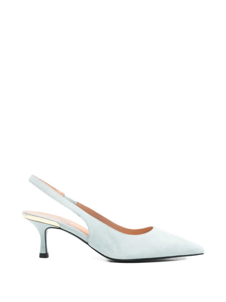  Love Moschino Slingback Leather Pumps - Blue 