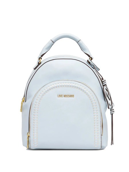  Love Moschino Stitch-detail Logo Backpack - Blue 