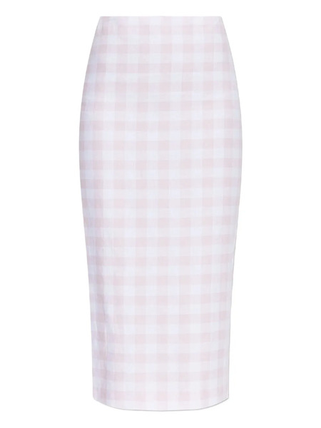  Loveshackfancy Gingham Midi Skirt - White 