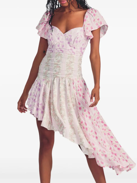  Loveshackfancy Irvine Floral Mini Dress - Pink 