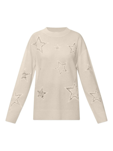  Loveshackfancy Star-lace Sweater - Neutrals 