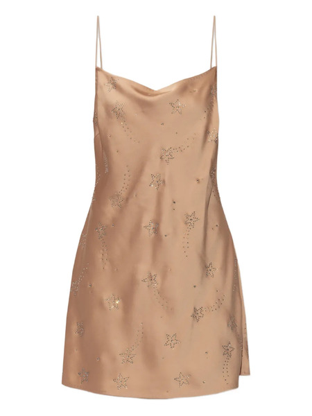 Loveshackfancy Star-pattern Slip Dress - Neutrals 