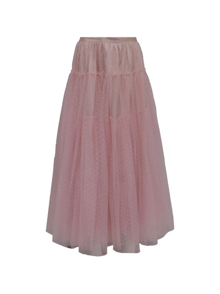 Loveshackfancy Swiss Dot Tiered Skirt - Pink 