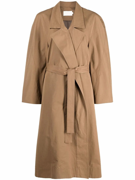  Low Classic Belted Single-breasted Coat - Brown 