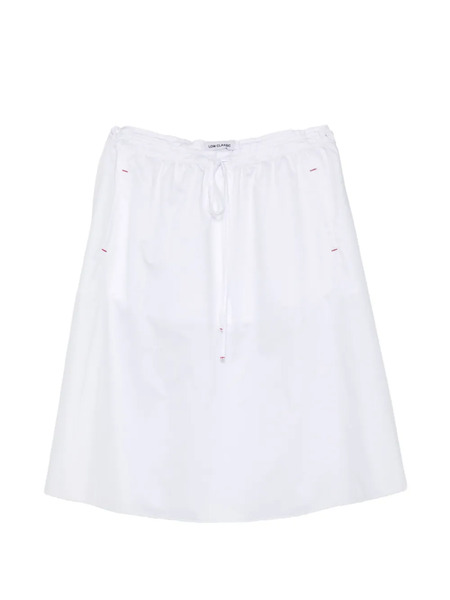  Low Classic Drawstring Midi Skirt - White 