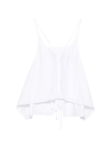  Low Classic Flared Sleeveless Top - White 