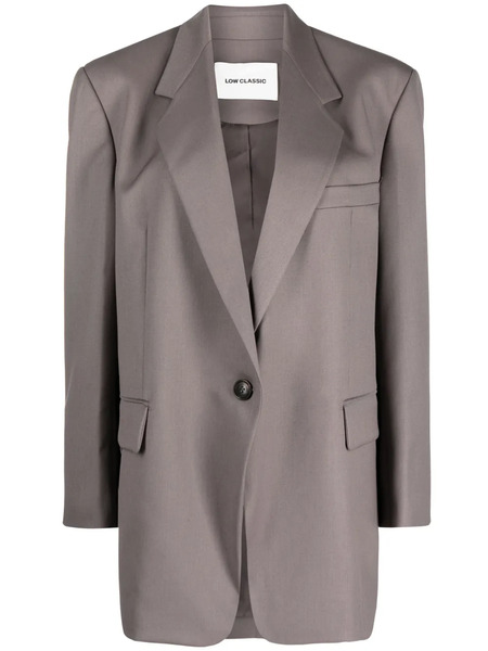  Low Classic Notched-lapel Single-breasted Jacket - Grey 