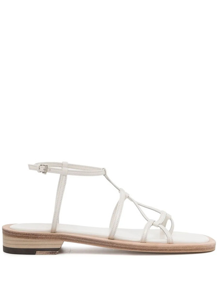  Low Classic Open-toe Leather Sandals - White 