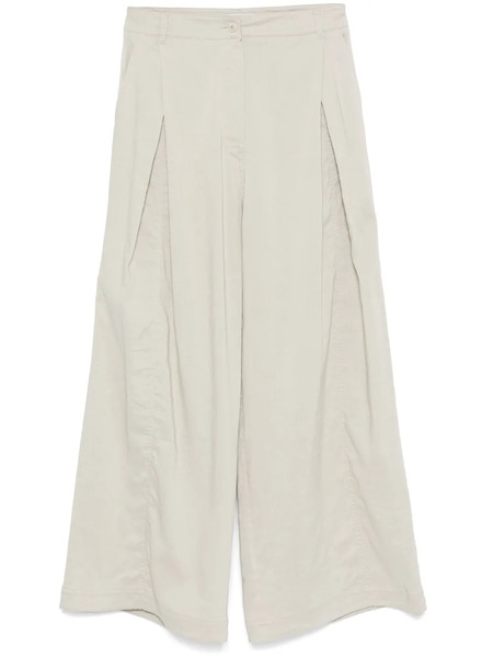  Low Classic Pleated Palazzo Pants - Green 