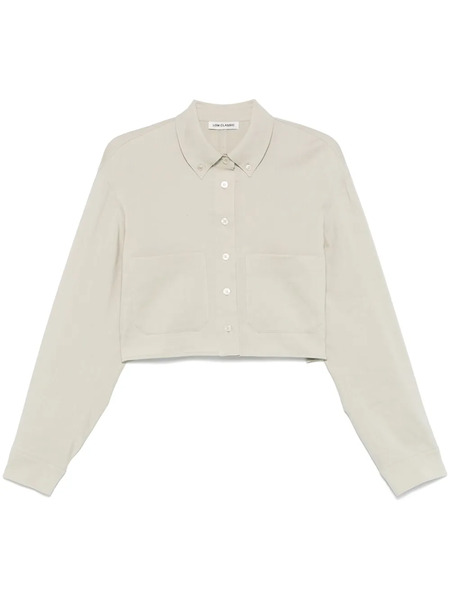  Low Classic Pocket Cropped Shirt - Green 