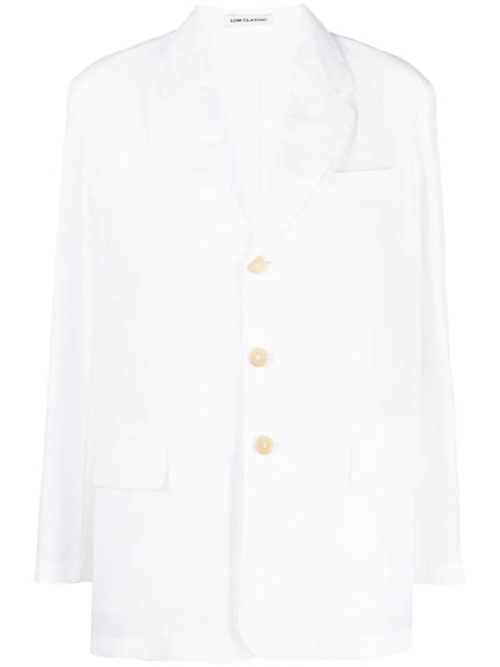  Low Classic Single-breasted Button Blazer - White 