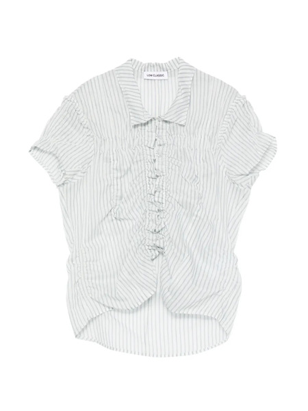  Low Classic Striped Ruffled Shirt - White 