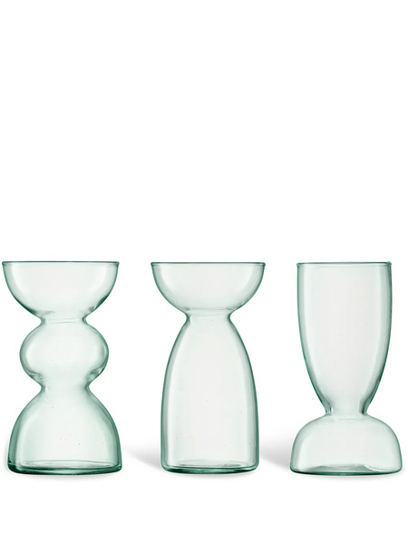  Lsa International Canopy Trio' Vase Set Of Three - White 
