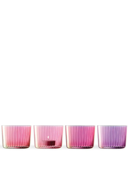  Lsa International Gems Tealight Holder Set - Pink 