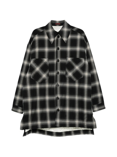  LỰu ĐẠn Checked Flannel Overshirt - Black 