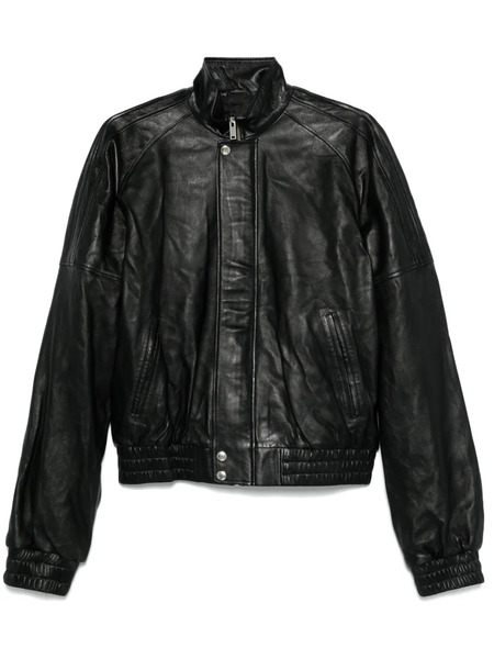  LỰu ĐẠn Leather Jacket - Black 