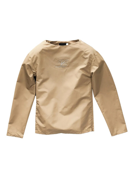  Luar Rhinestone-logo beige Blouse - Neutrals 