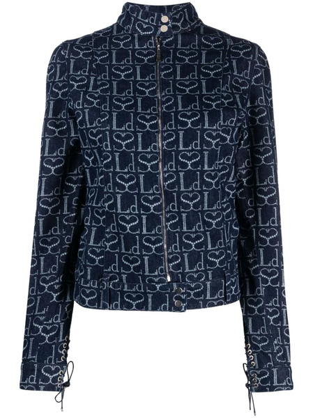  Ludovic De Saint Sernin Monogram-print Denim Jacket - Blue 