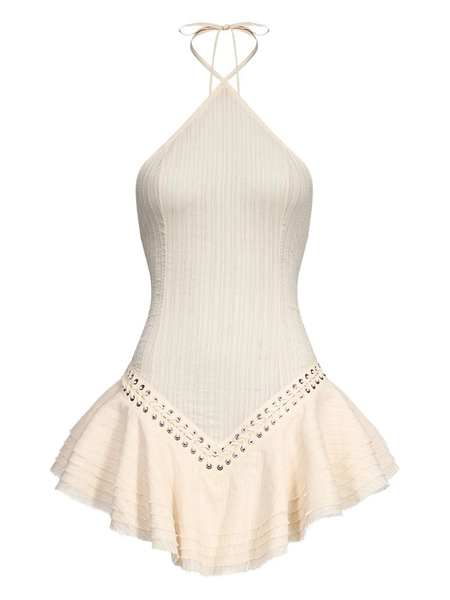  Ludovic De Saint Sernin Square Mini Dres - Neutrals 